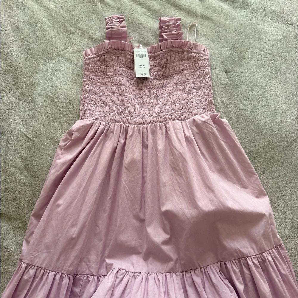 NWT ABERCROMBIE lavender Smocked Maxi Dress